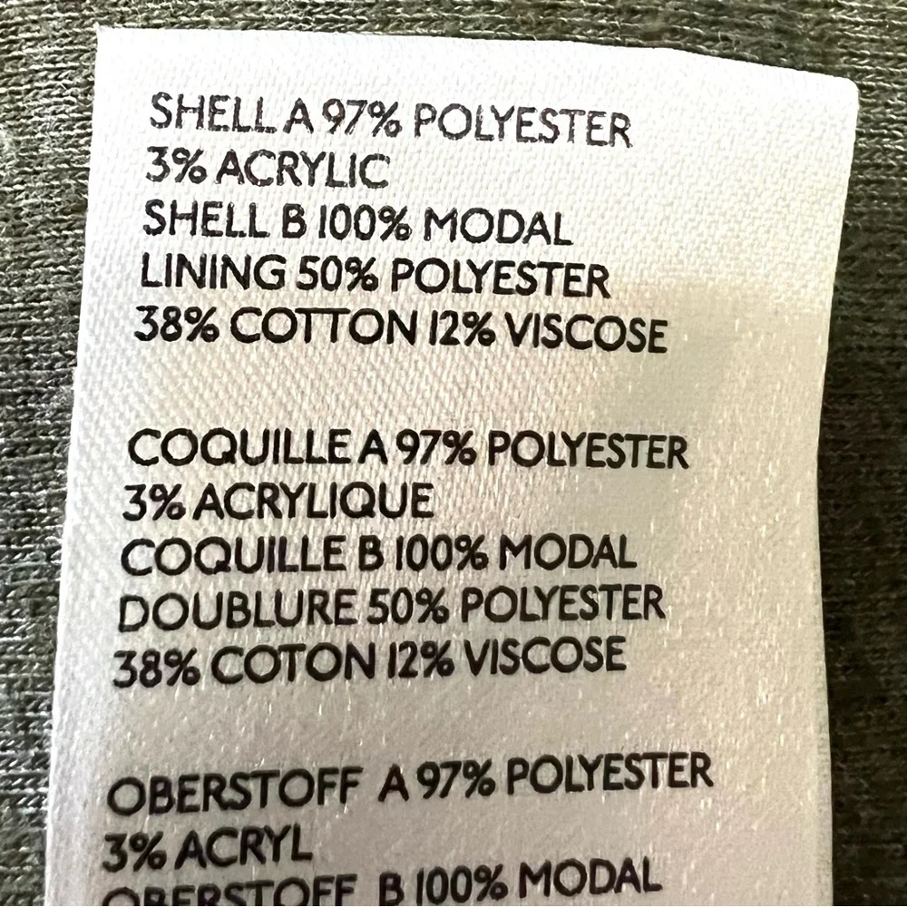 Free People Rivington Sherpa Olive Oversized Relaxed Zipper Jacket Womens Large - Picture 10 of 11